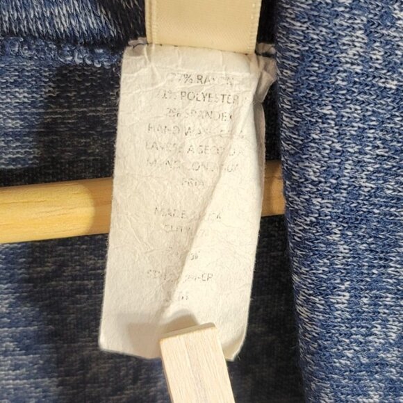 Lara Fashion Tunic Top Blue Small Medium Elbow Patches Long Sleeve Cowl Neck - Picture 6 of 8